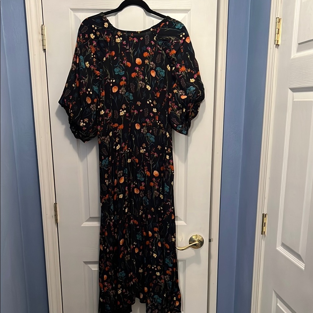 A New Day Floral Black Dress